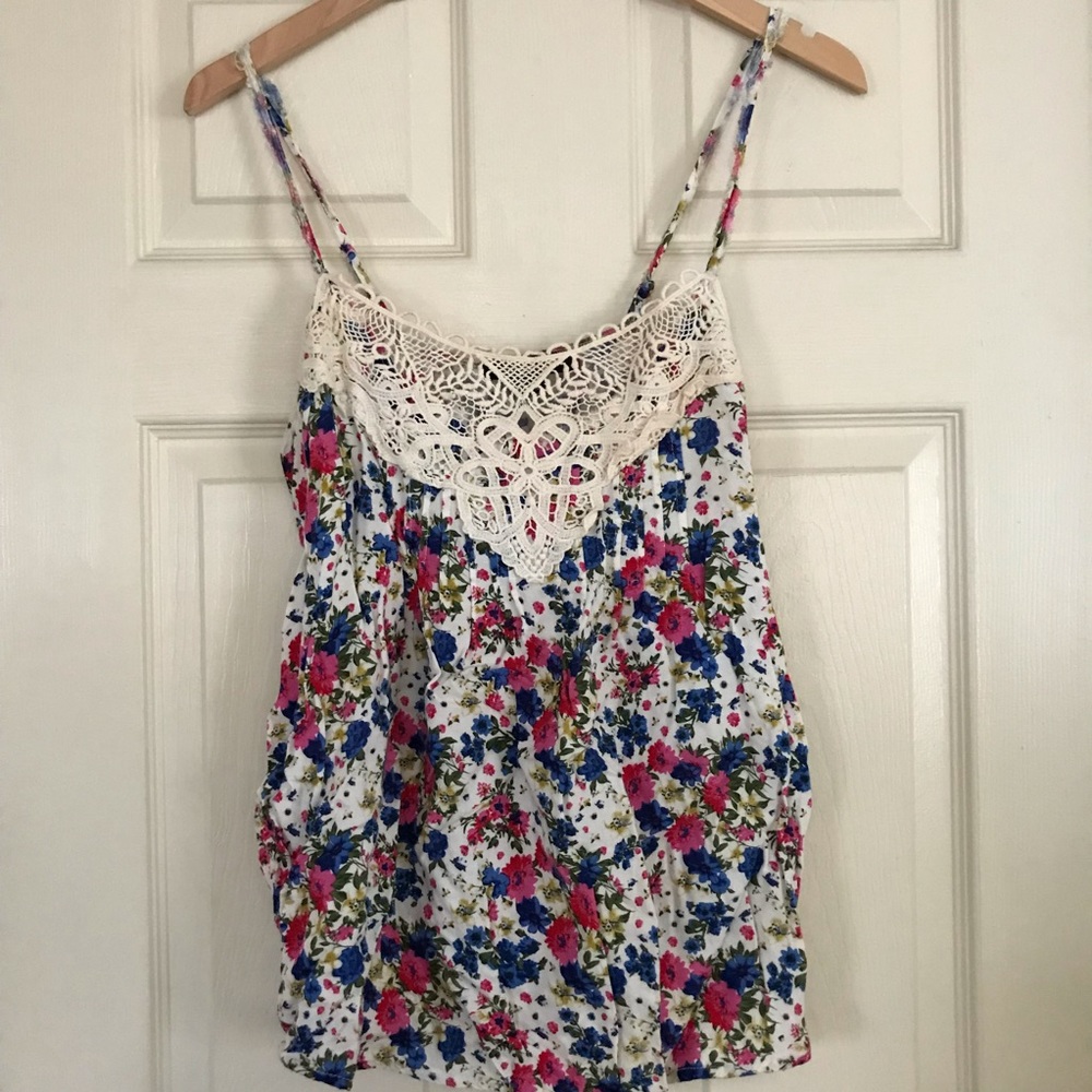 Floral Lace Top Tank Top